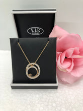 Load image into Gallery viewer, Rose Crystal Swirl Pendant (VIP 1R)