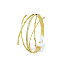 Load image into Gallery viewer, Gold Crystal Multi Layer Bangle ( VIP 57G)