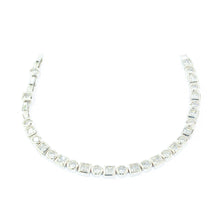 Load image into Gallery viewer, Silver Square Crystal Tennis Bracelet ( VIP5)