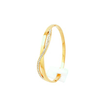 Load image into Gallery viewer, Rose Gold Crystal Crossover Bangle ( VIP56R)