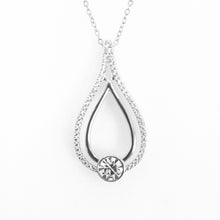 Load image into Gallery viewer, Rhodium plated crystal Teardrop Necklace (VIP53)