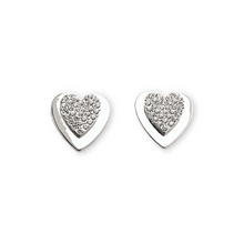 Load image into Gallery viewer, Crystal Onset Heart Stud Earrings (Vip74)