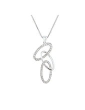 Load image into Gallery viewer, Triple Crystal Interlinked Loop Necklace (VIP 39)