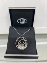 Load image into Gallery viewer, Crystal Circle Swirl Pendant ( VIP24)