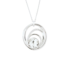 Load image into Gallery viewer, Crystal Circle Swirl Pendant ( VIP24)