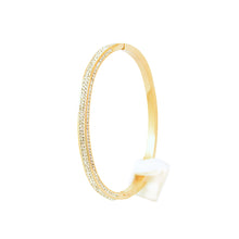 Load image into Gallery viewer, Gold Bangle with pave set crystals (VIP85G)