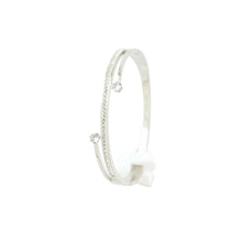 Load image into Gallery viewer, Silver Crossover Crystal Bangle (VIP52)