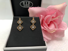 Load image into Gallery viewer, Rose Gold Double Drop Earrings (VIP 38R)