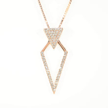 Load image into Gallery viewer, Rose Gold Crystal Diamond Design Necklace (VIP 6R)