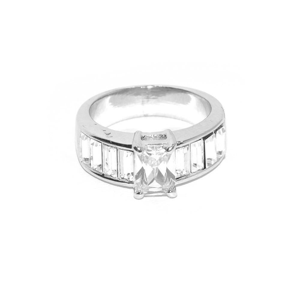 Baguette Crystal Band Ring