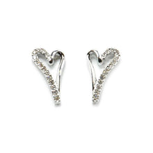 Load image into Gallery viewer, Crystal Open Heart Stud Earrings (VIP62)