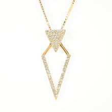 Load image into Gallery viewer, Gold Crystal Diamond Design Necklace ( VIP 6G)