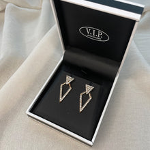 Load image into Gallery viewer, Rose Gold Crystal Diamond Design Earrings (VIP 8R)