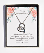 Load image into Gallery viewer, Granddaughter Sentiment Heart Necklace