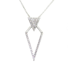 Load image into Gallery viewer, Silver Crystal Diamond Design Necklace (VIP 6)