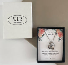 Load image into Gallery viewer, Grandma Sentiment Heart Necklace