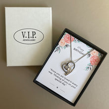 Load image into Gallery viewer, Happy Birthday Sentiment Heart Necklace
