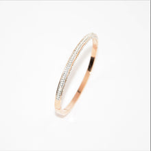 Load image into Gallery viewer, Rose Gold Bangle With Pave' set Crystals (Vip 85R)
