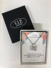 Load image into Gallery viewer, Daughter-in-law Sentiment Heart Necklace