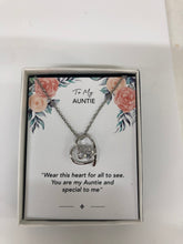 Load image into Gallery viewer, Auntie Sentiment Heart Necklace
