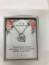 Load image into Gallery viewer, Daughter-in-law Sentiment Heart Necklace