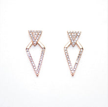 Load image into Gallery viewer, Gold Crystal Diamond Design Earrings (VIP 8G)
