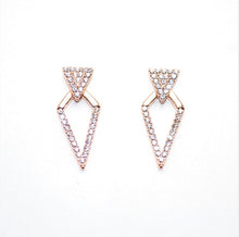 Load image into Gallery viewer, Gold Crystal Diamond Design Earrings (VIP 8G)