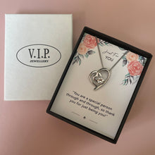Load image into Gallery viewer, Just For You Sentiment Heart Necklace