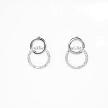 Load image into Gallery viewer, Crystal Double Circle Stud Earring (VIP 40)