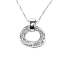 Load image into Gallery viewer, Silver Crystal Interlinked Circle Necklace (VIP 7)