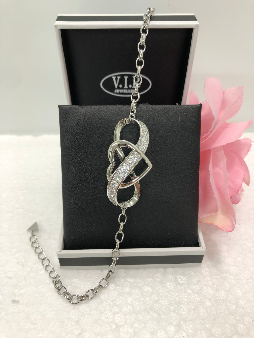 Crystal Infinity Heart Bracelet (VIP 49)