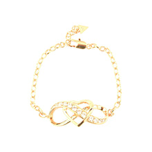 Load image into Gallery viewer, Gold plated Crystal Heart Infinity Bracelet (VIP49G)
