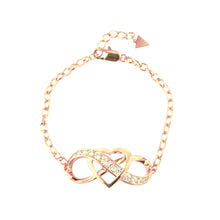Load image into Gallery viewer, Rose gold Crystal Infinity Heart Bracelet ( VIP 49R)
