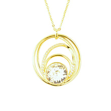Load image into Gallery viewer, Crystal multi circle Swirl Pendant (VIP24G)

