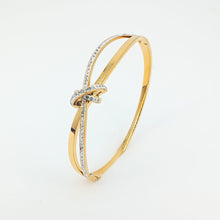 Load image into Gallery viewer, Gold Crystal Knot Bangle (VIP 60G)
