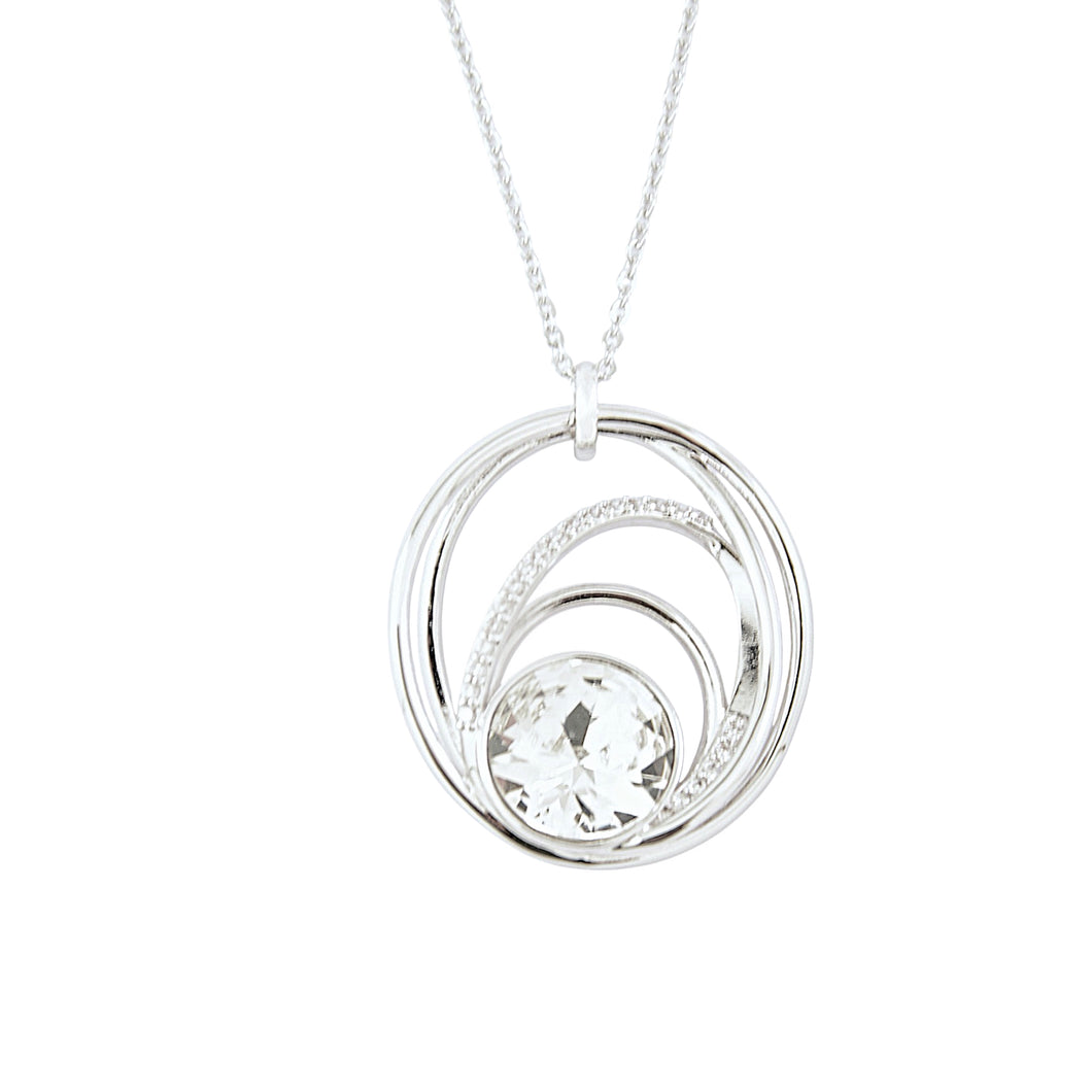 Crystal Circle Swirl Pendant ( VIP24)