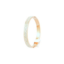 Load image into Gallery viewer, Rose Gold Triple Line Bangle With Crystal Stones (Vip 84R)

