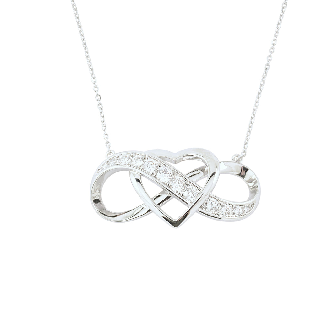 Infinity Crystal Heart  Necklace (VIP 48)