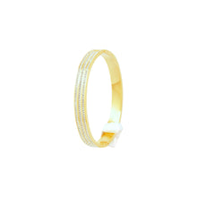 Load image into Gallery viewer, Gold Triple Line Crystal Bangle(VIP84G)
