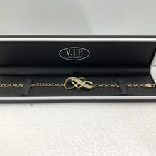 Load image into Gallery viewer, Gold plated Crystal Heart Infinity Bracelet (VIP49G)
