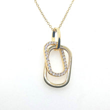 Load image into Gallery viewer, Gold cubic zirconia Interlink necklace - VIP20G
