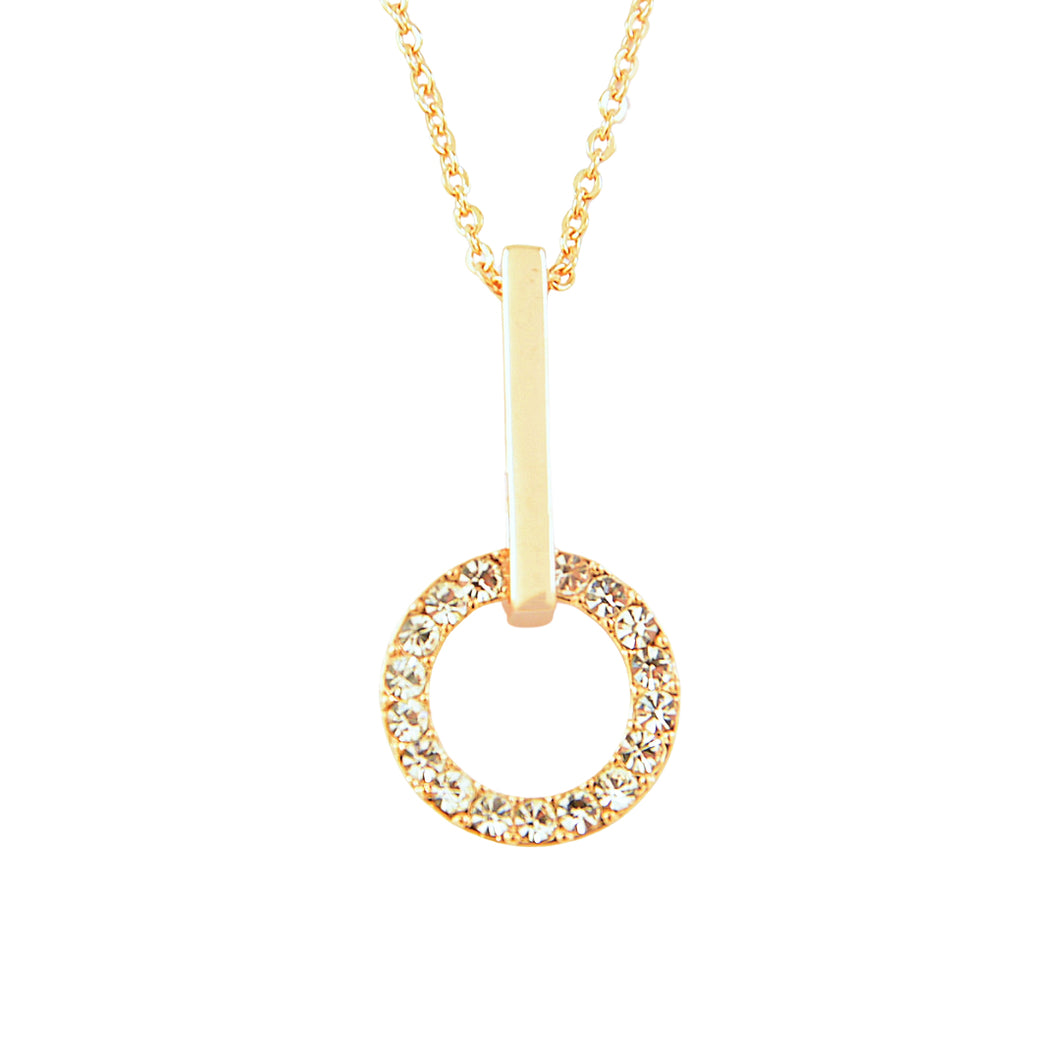 Gold Crystal Drop Necklace (VIP 13G)