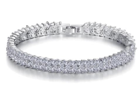 Crystal Double Row Tennis Bracelet (VIP11)