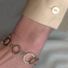 Load image into Gallery viewer, Rose Gold Crystal Multi Circle Bracelet (VIP 17R)
