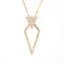 Load image into Gallery viewer, Rose Gold Crystal Diamond Design Necklace (VIP 6R)
