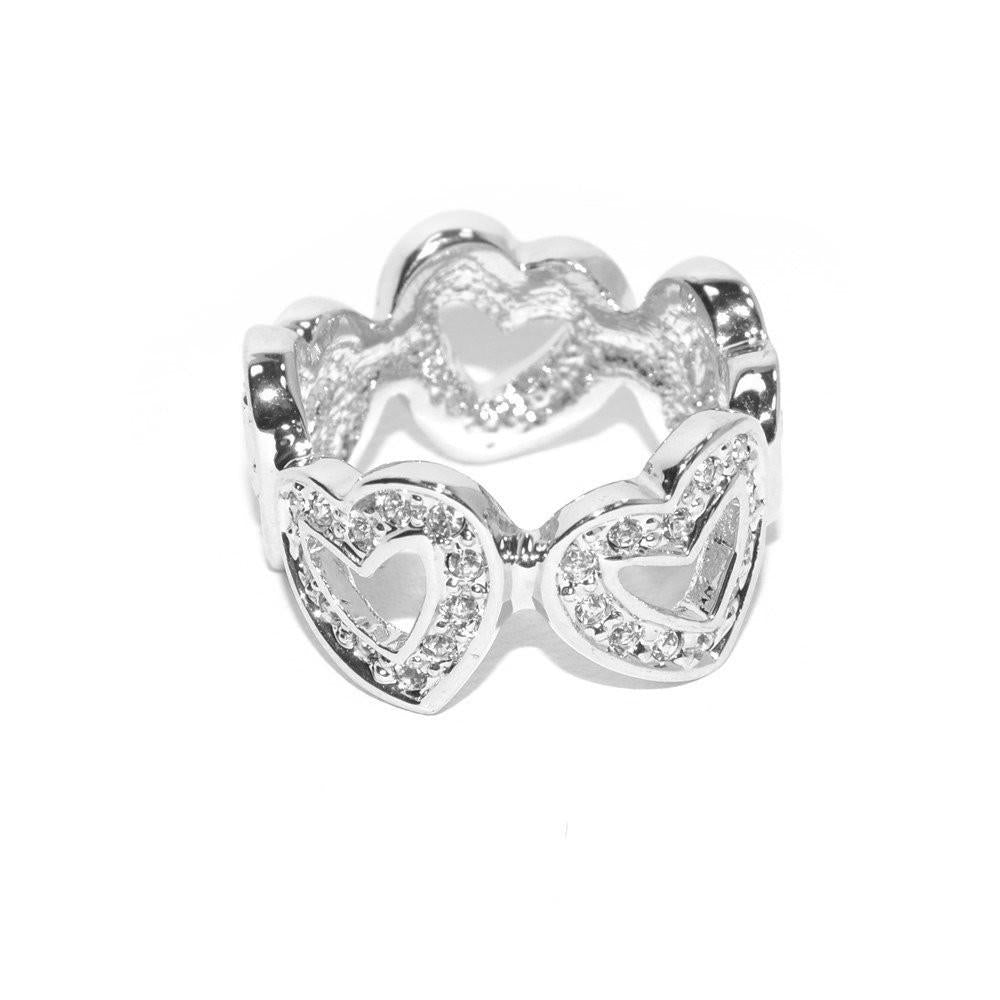 Multi Heart Band Ring