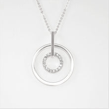 Load image into Gallery viewer, Crystal Double Circle Drop Necklace (VIP 42)
