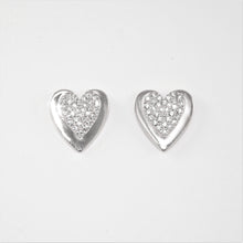 Load image into Gallery viewer, Crystal Onset Heart Stud Earrings (Vip78)
