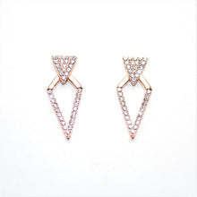 Load image into Gallery viewer, Rose Gold Crystal Diamond Design Earrings (VIP 8R)
