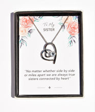 Load image into Gallery viewer, Sister Sentiment Heart Necklace
